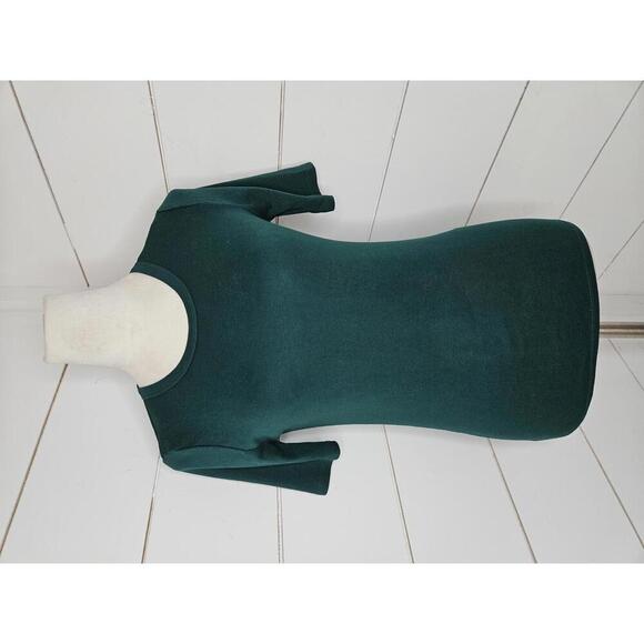 J Crew Perfect Fit XS green crew neck Knit Goods tee shirt - Picture 1 of 4